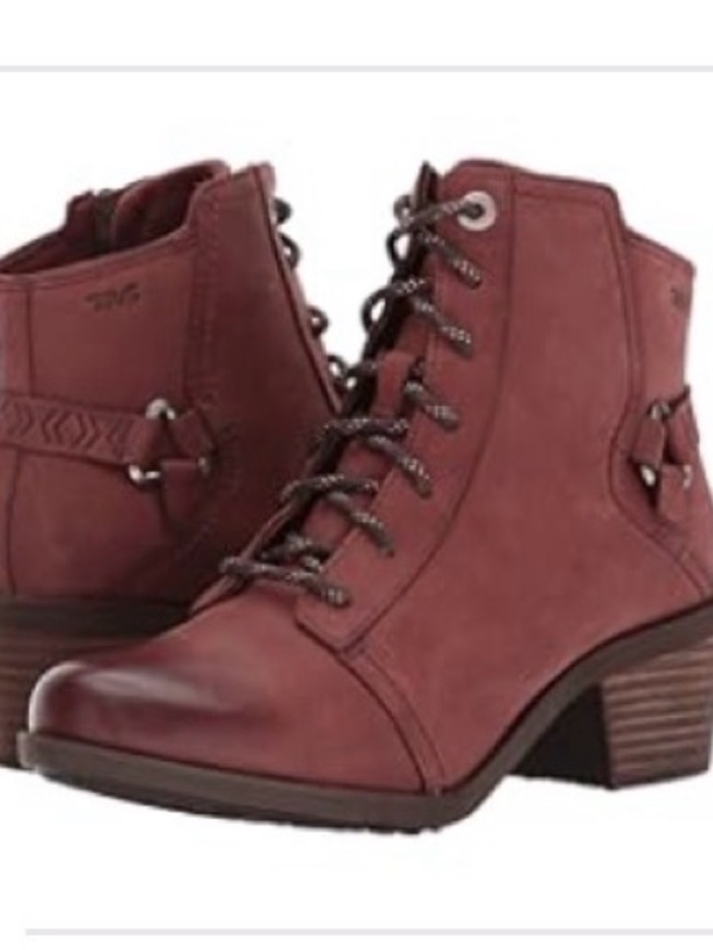 Teva Women's Foxy Lace Up Ankle Boots booties Redwood 7.5